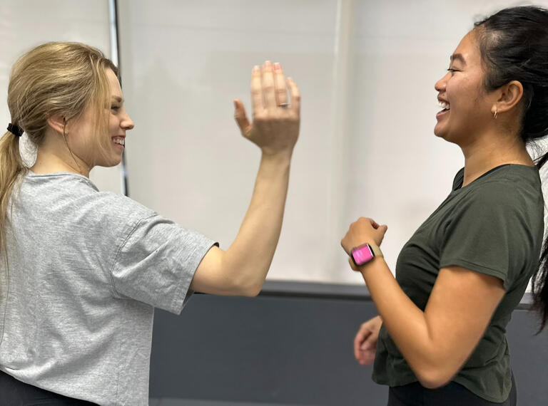 Friends in the workshop You learn when you're having fun